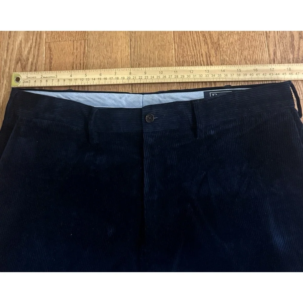 Polo Ralph Lauren Corduroy Pants 36x30 Navy Blue Stretch Classic Fit Trousers